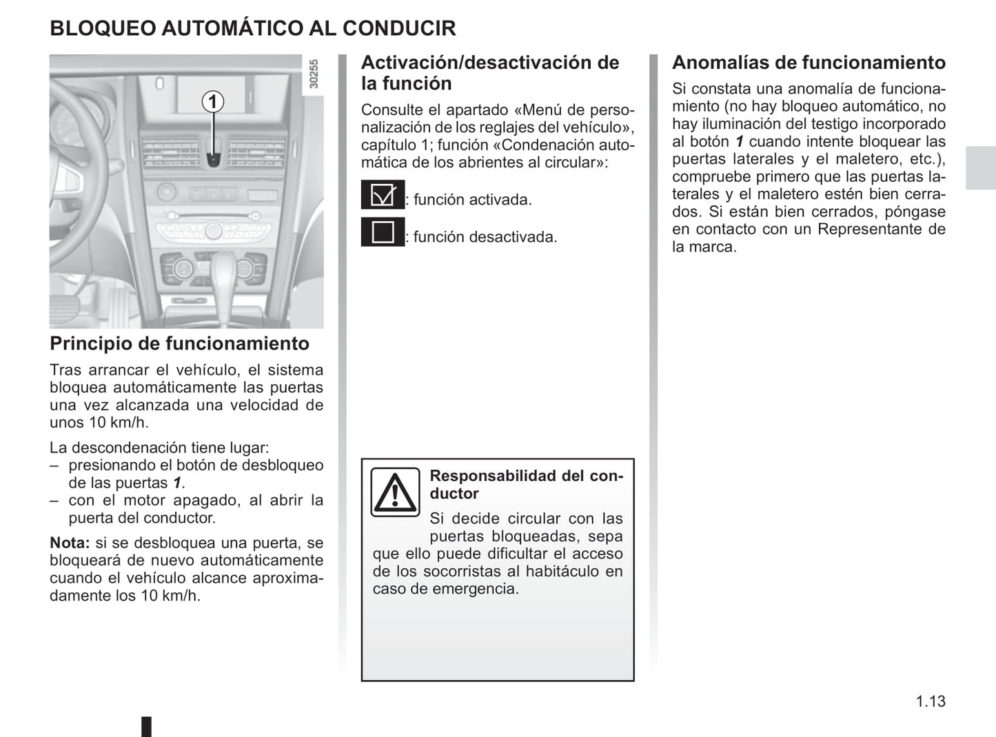 2013-2015 Renault Latitude Manuel du propriétaire | Espagnol