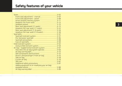 2018-2019 Kia Carnival/Sedona Bedienungsanleitung | Englisch