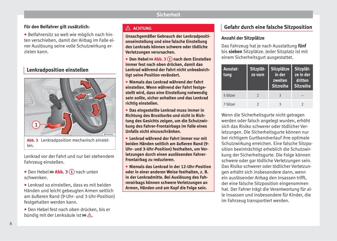 2014-2015 Seat Alhambra Owner's Manual | German