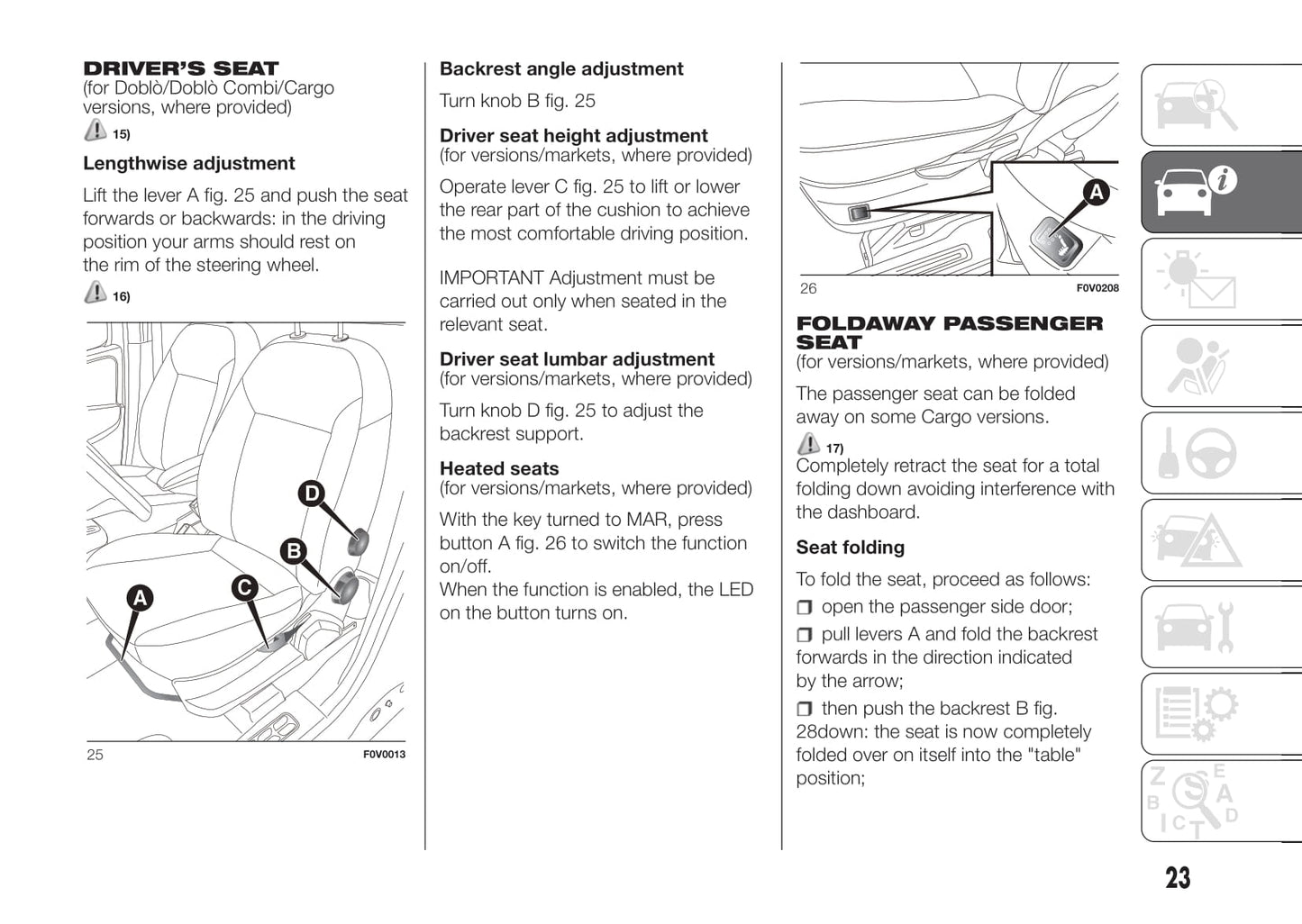 2016-2017 Fiat Doblò Owner's Manual | English