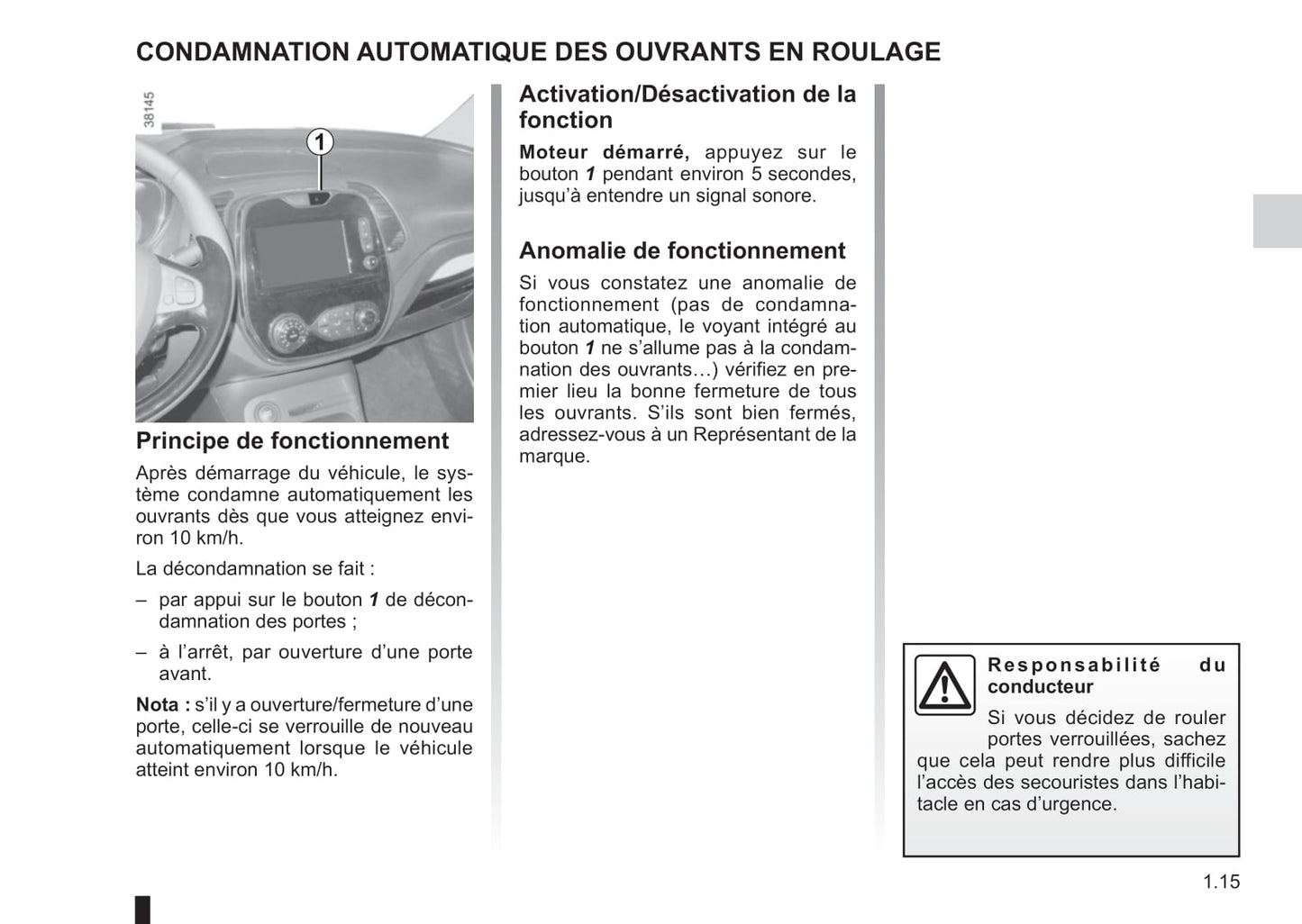 2017-2019 Renault Captur Manuel du propriétaire | Français