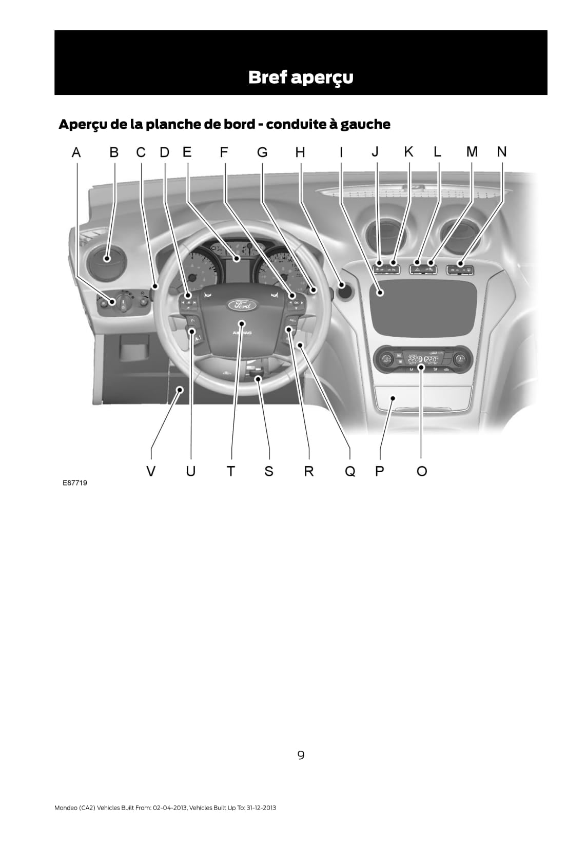 2013 Ford Mondeo Manuel du propriétaire | Français