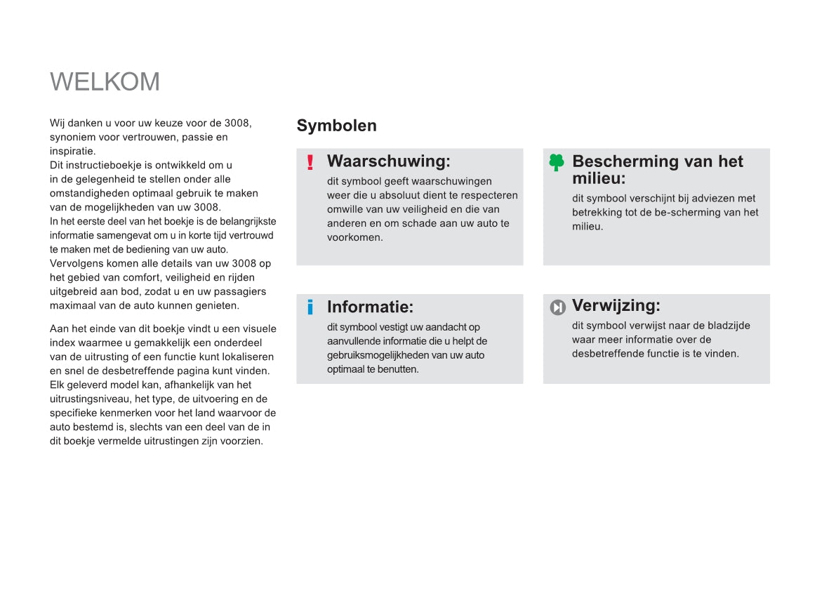 2013-2014 Peugeot 3008 Gebruikershandleiding | Nederlands