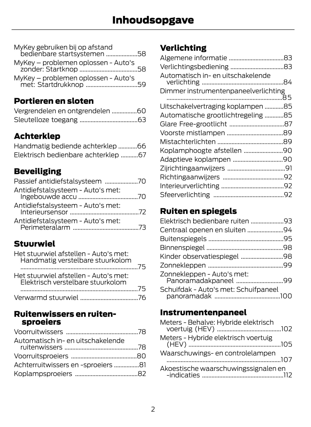 2021-2023 Ford Galaxy / S-Max Gebruikershandleiding | Nederlands