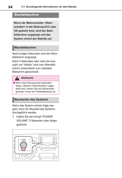 Toyota Navigation Bedienungsanleitung 2020