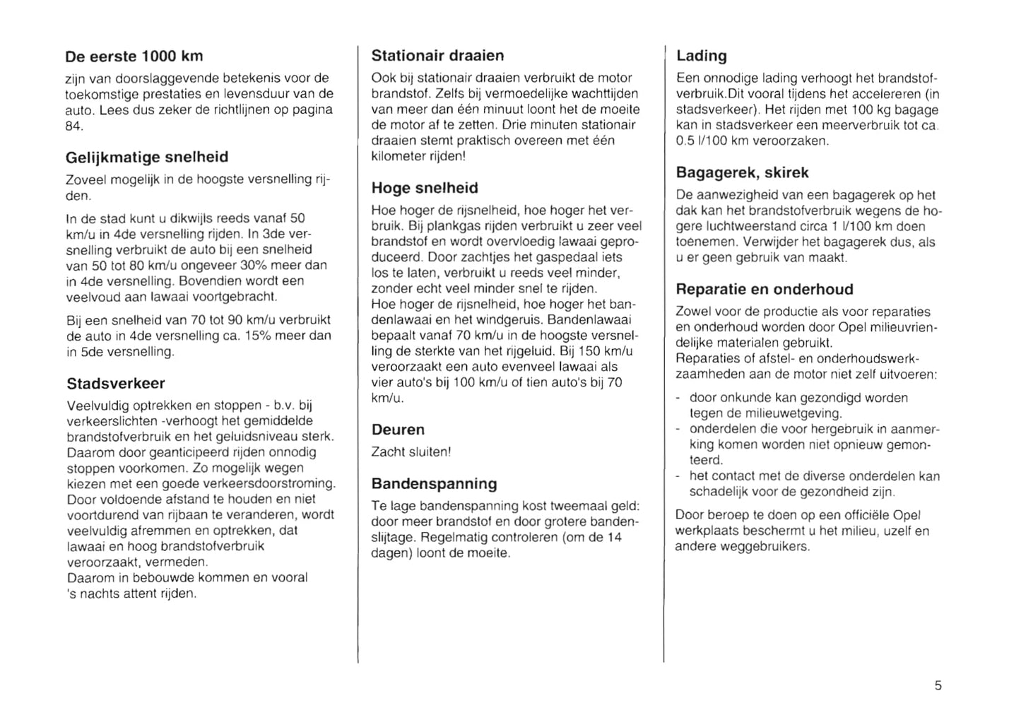 1994-2000 Opel Tigra Gebruikershandleiding | Nederlands