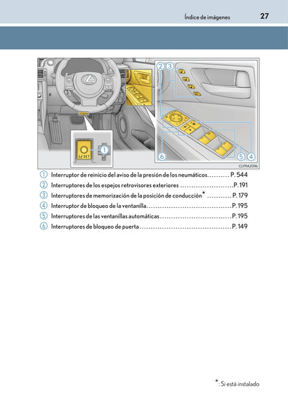 2016-2017 Lexus IS 300h Owner's Manual | Spanish