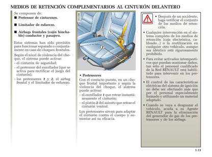 2001-2003 Renault Avantime Manuel du propriétaire | Espagnol