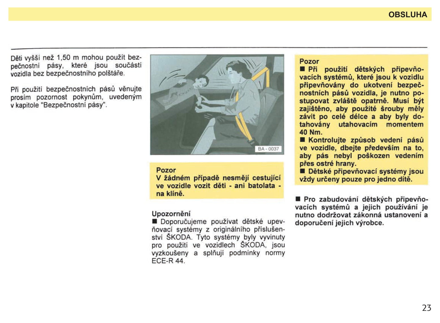 1993-1994 Skoda Favorit Forman/Favorit Pick-up Owner's Manual | Czech