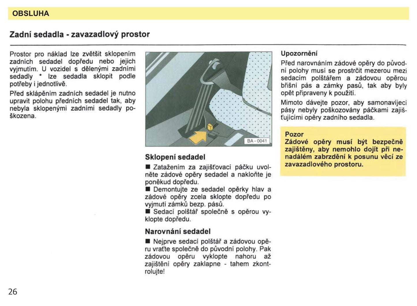 1993-1994 Skoda Favorit Forman/Favorit Pick-up Owner's Manual | Czech