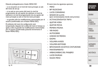 2009-2012 Abarth Punto Evo Bedienungsanleitung | Spanisch