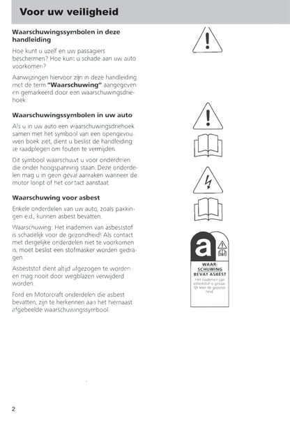 1989-1996 Ford Fiesta Gebruikershandleiding | Nederlands