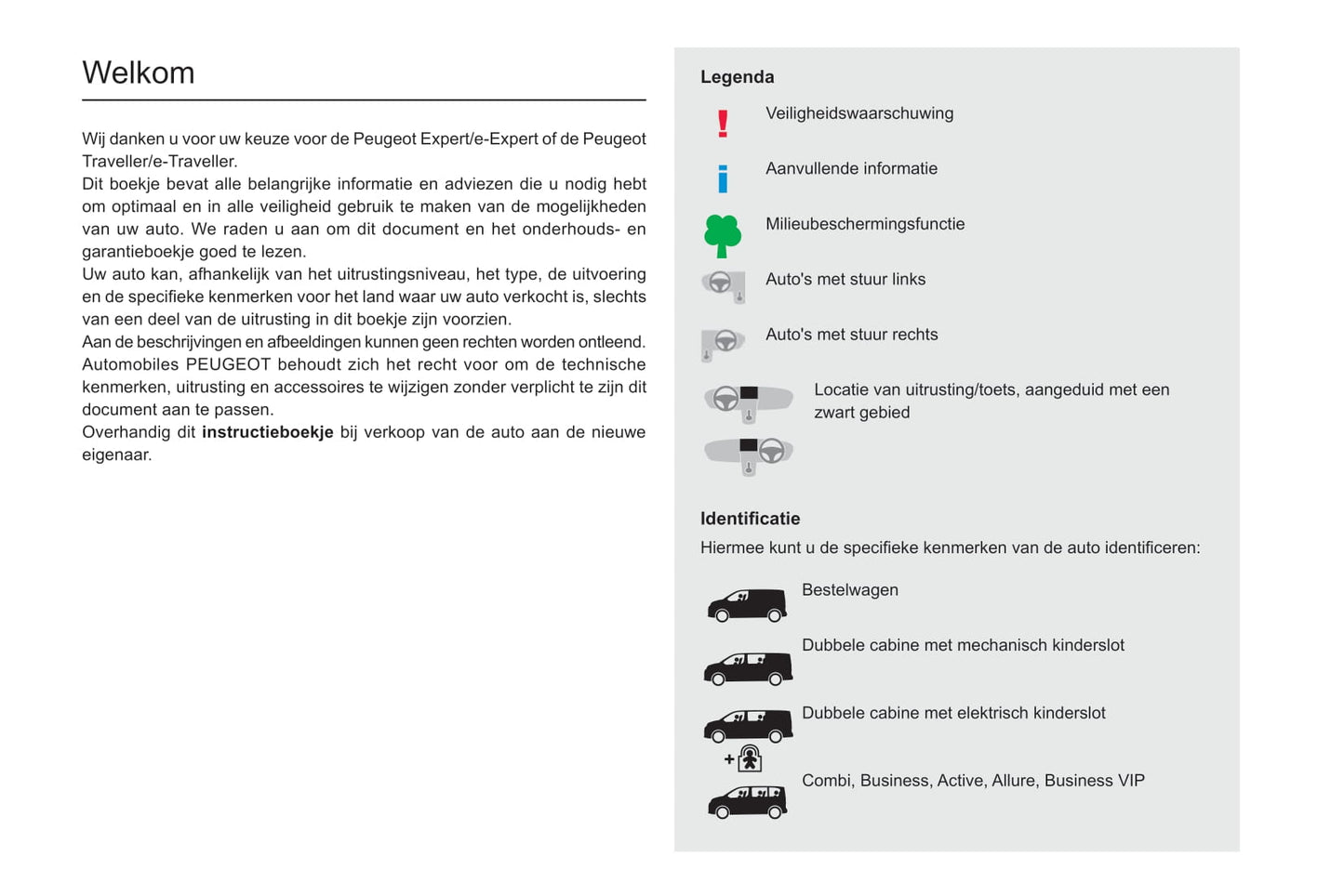 2020-2022 Peugeot Expert/Traveller Bedienungsanleitung | Niederländisch