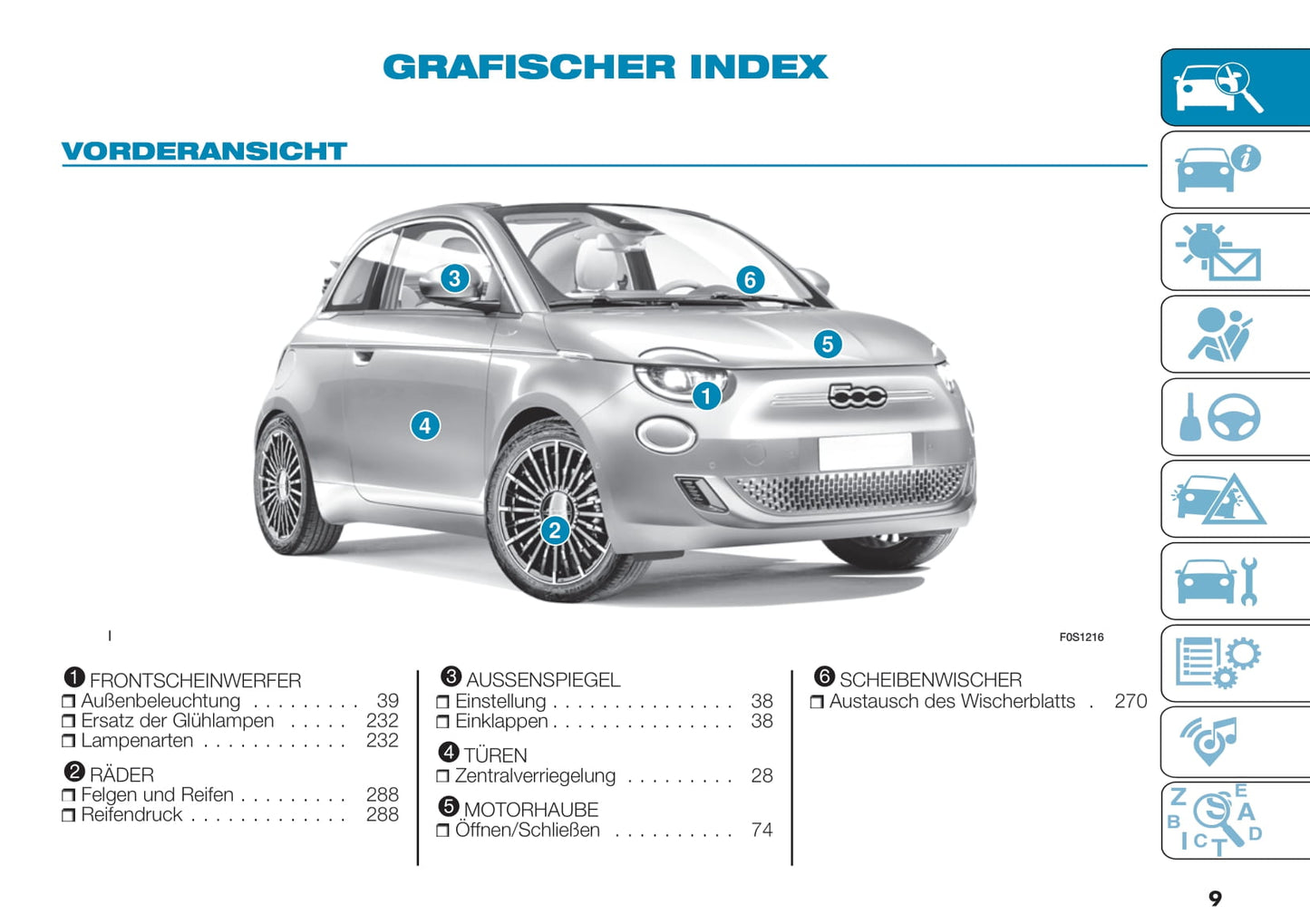 2021-2022 Fiat 500e Bedienungsanleitung | Deutsch