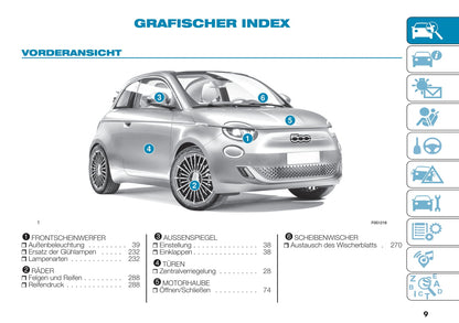 2021-2022 Fiat 500e Bedienungsanleitung | Deutsch