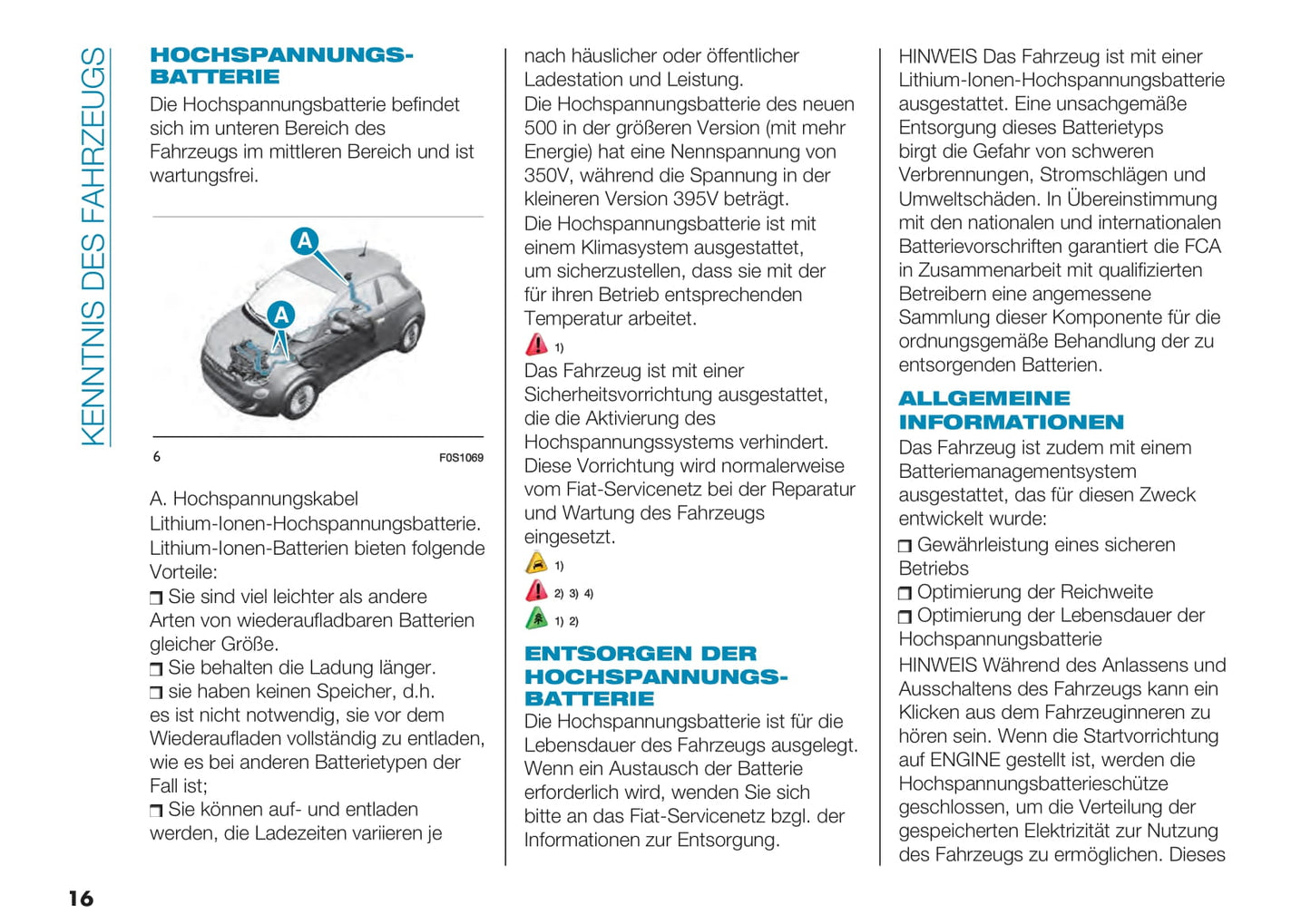 2021-2022 Fiat 500e Bedienungsanleitung | Deutsch