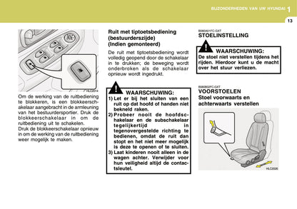 2004-2005 Hyundai Accent Owner's Manual | Dutch