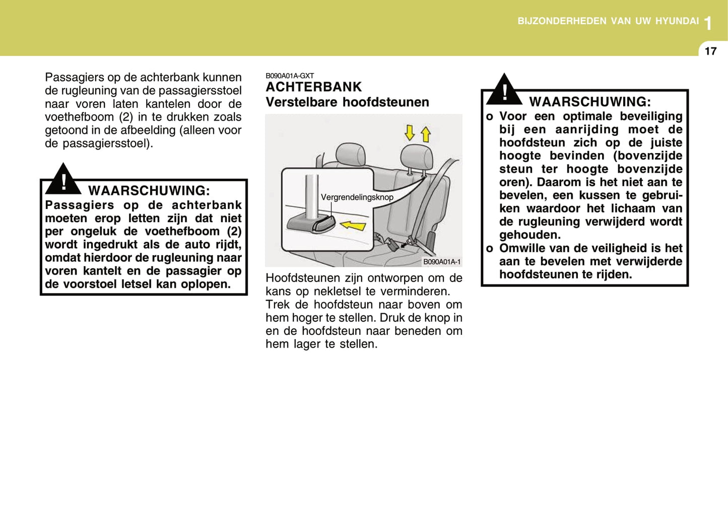 2004-2005 Hyundai Accent Owner's Manual | Dutch