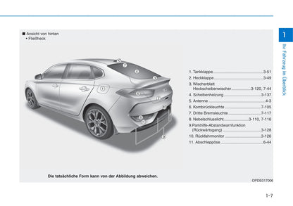 2018-2019 Hyundai i30 Bedienungsanleitung | Deutsch