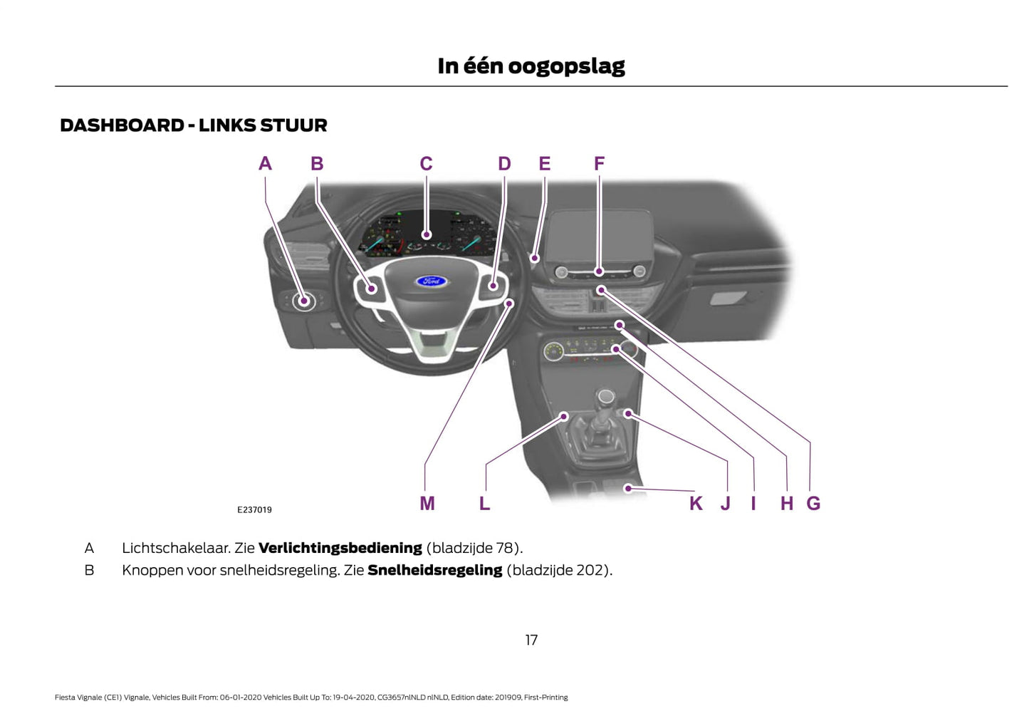 2020 Ford Fiesta Vignale Gebruikershandleiding | Nederlands