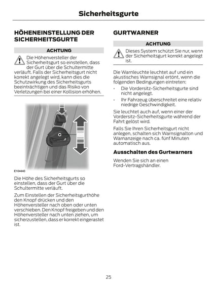 2012-2013 Ford Fiesta Bedienungsanleitung | Deutsch