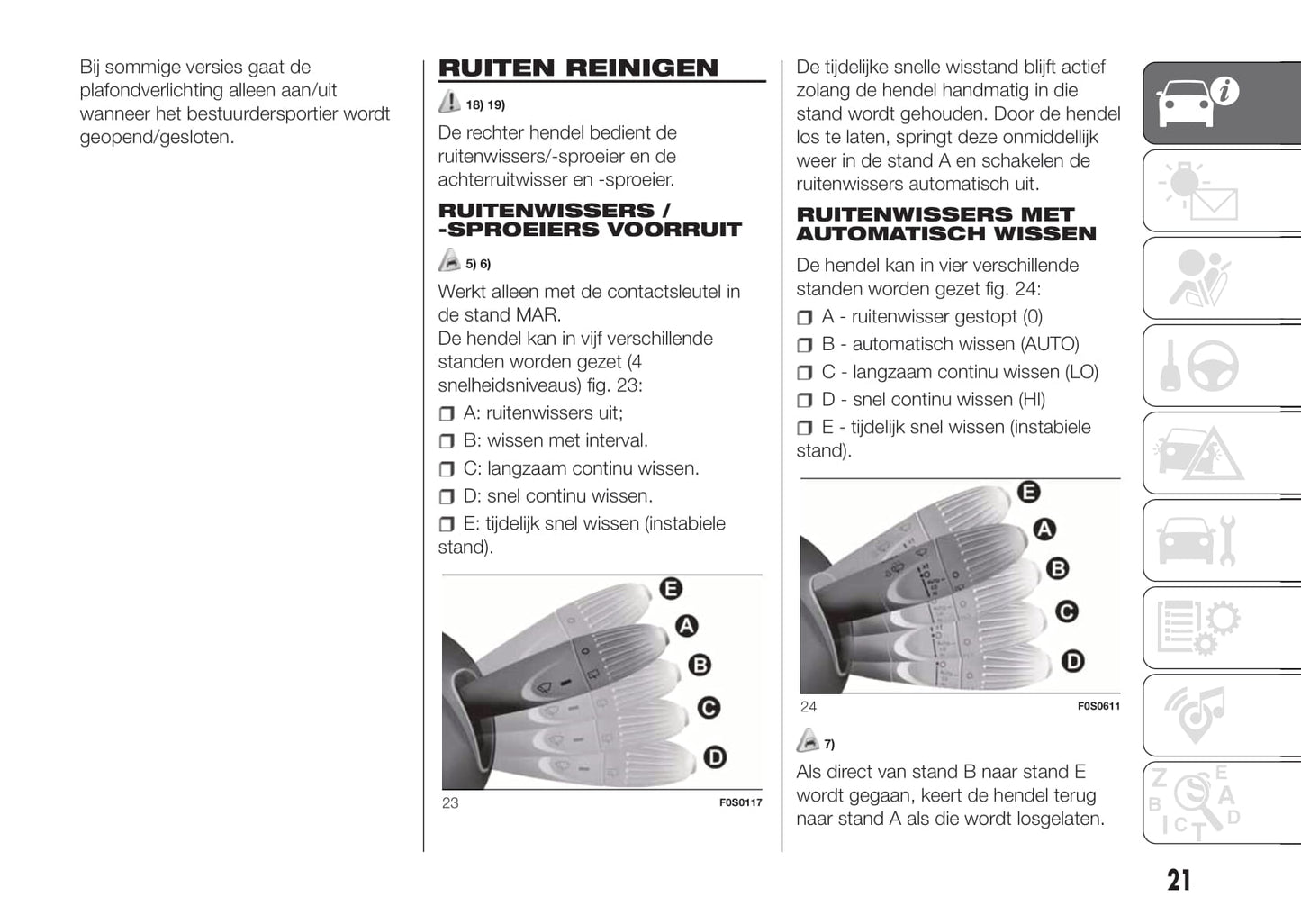 2020-2021 Fiat 500/500C Gebruikershandleiding | Nederlands