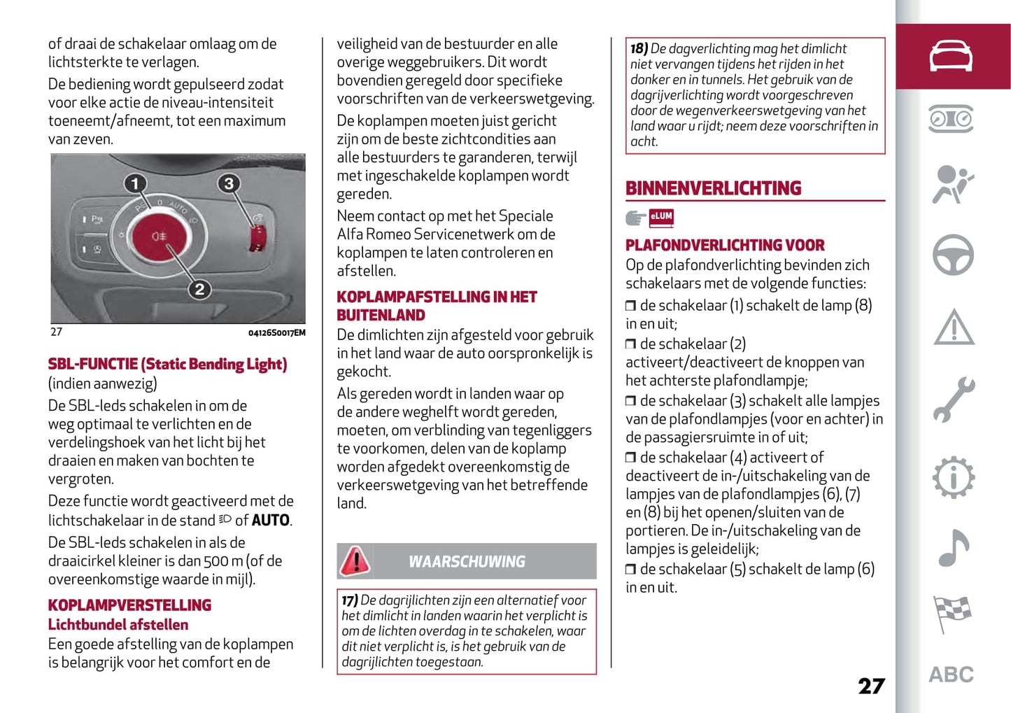 2022-2023 Alfa Romeo Giulietta GTA Owner's Manual | Dutch