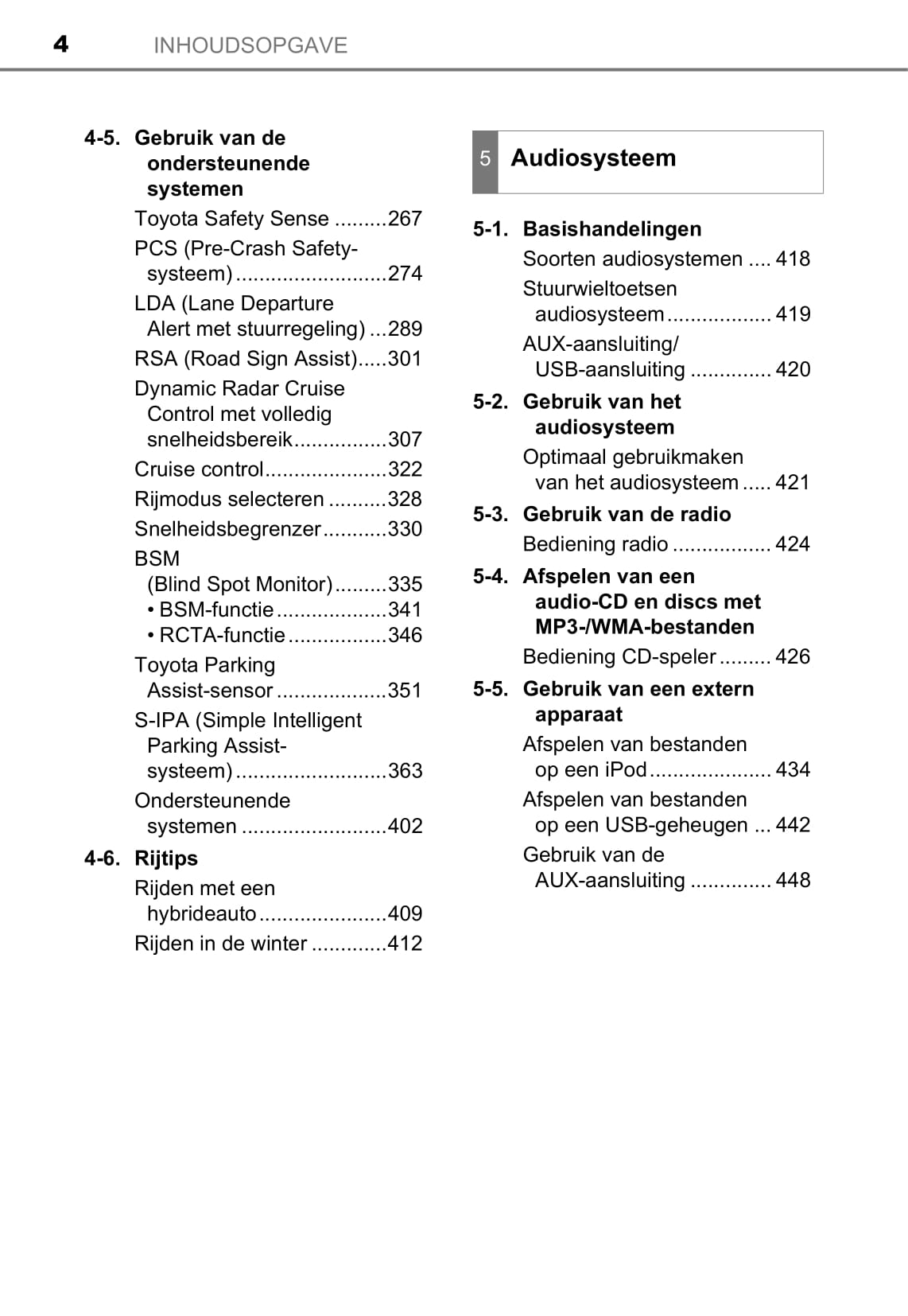 2016-2018 Toyota C-HR Hybrid Owner's Manual | Dutch