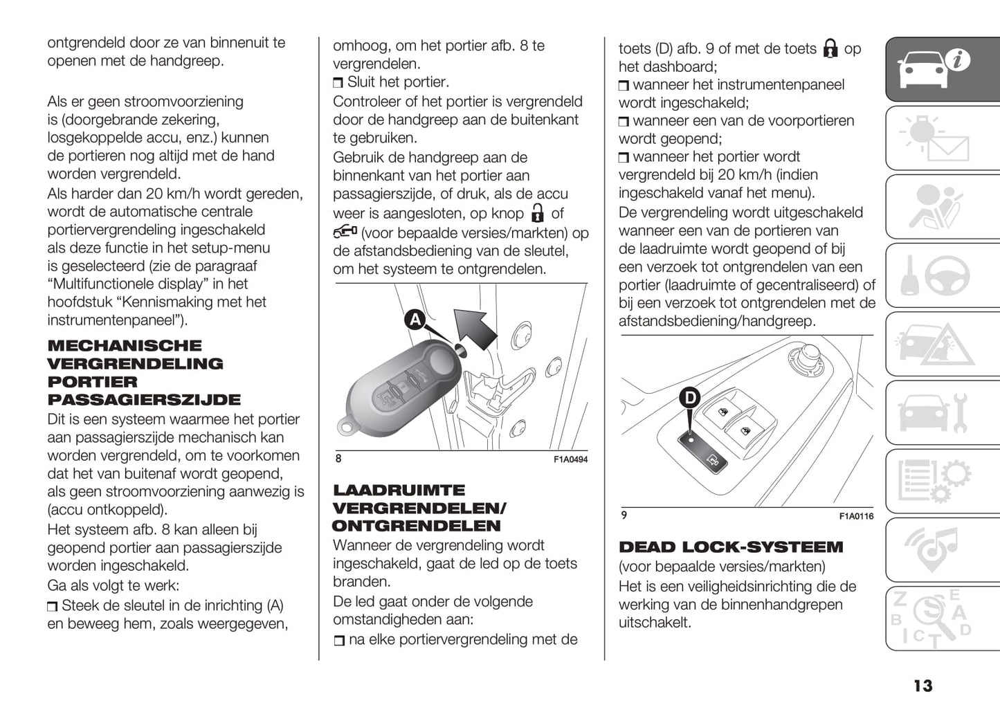 2019-2020 Fiat Ducato Owner's Manual | Dutch