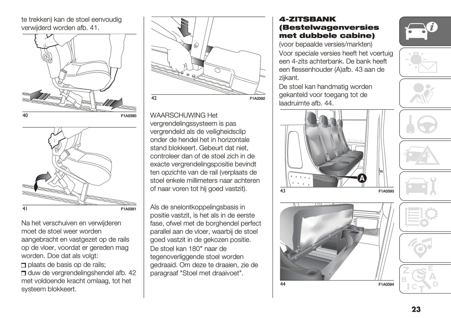 2019-2020 Fiat Ducato Owner's Manual | Dutch