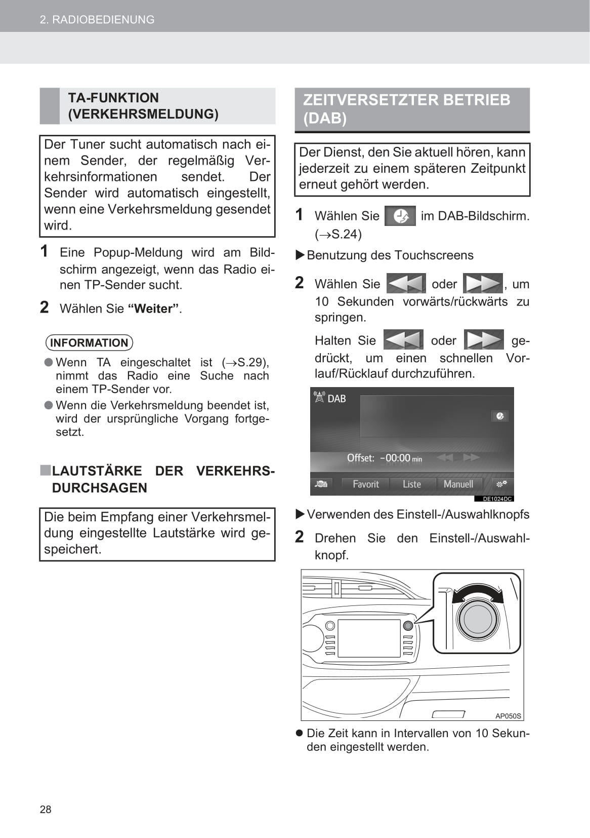 Toyota Touch 2 Multimedia & Navigation Bedienungsanleitung 2019