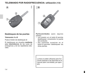 2008-2012 Renault Modus Manuel du propriétaire | Espagnol