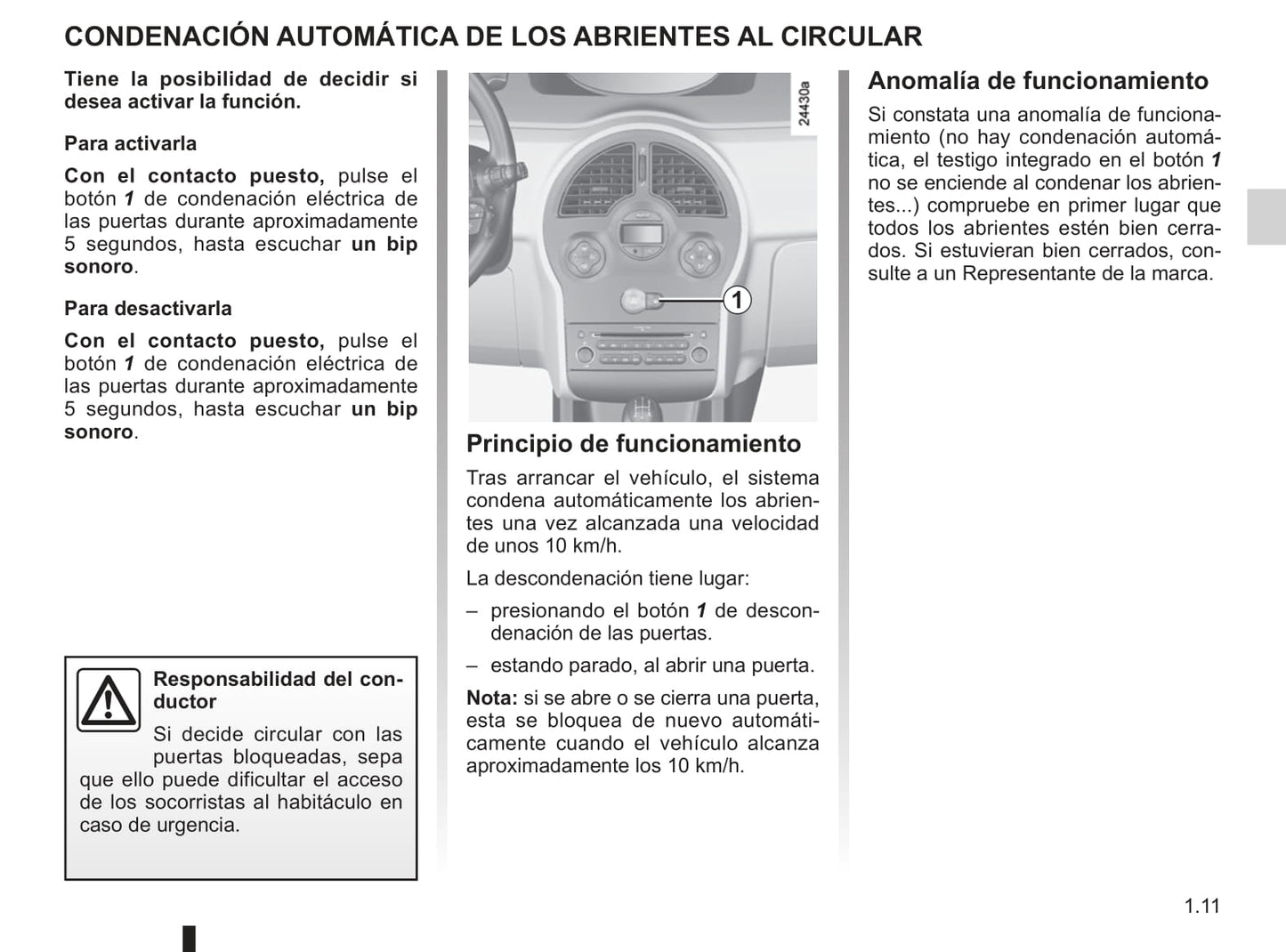 2008-2012 Renault Modus Manuel du propriétaire | Espagnol