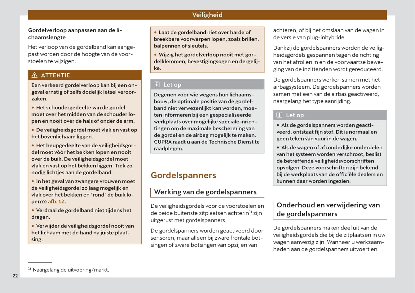 2022 Cupra Formentor Owner's Manual | Dutch