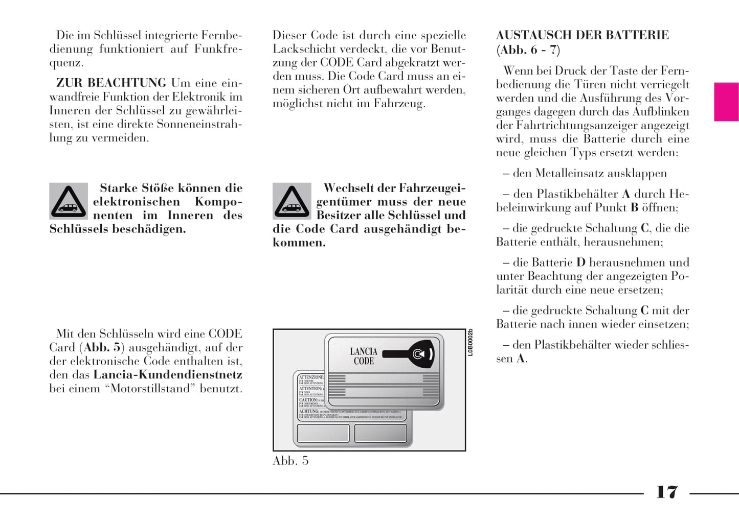 2008-2011 Lancia Phedra Owner's Manual | German