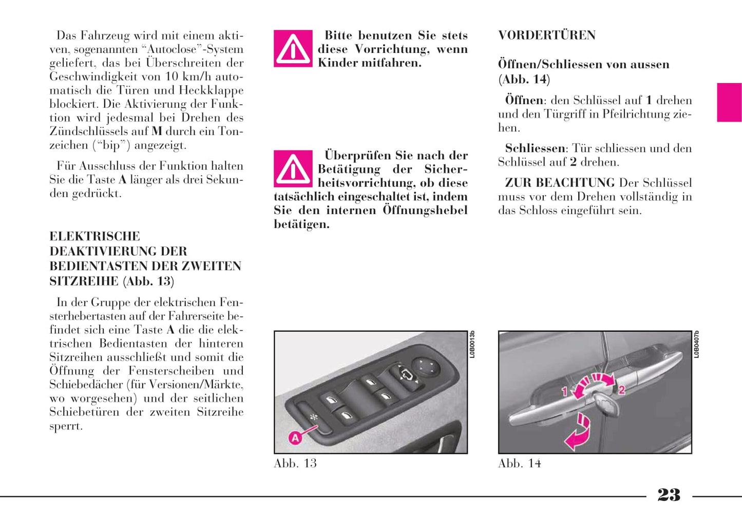 2008-2011 Lancia Phedra Owner's Manual | German