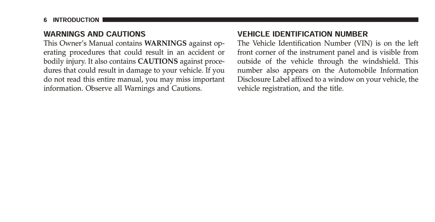 2009 Dodge Challenger SRT/ChallengerSRT8 Owner's Manual | English