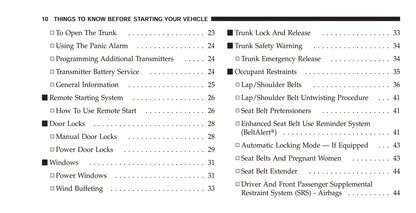 2009 Dodge Challenger SRT/ChallengerSRT8 Owner's Manual | English