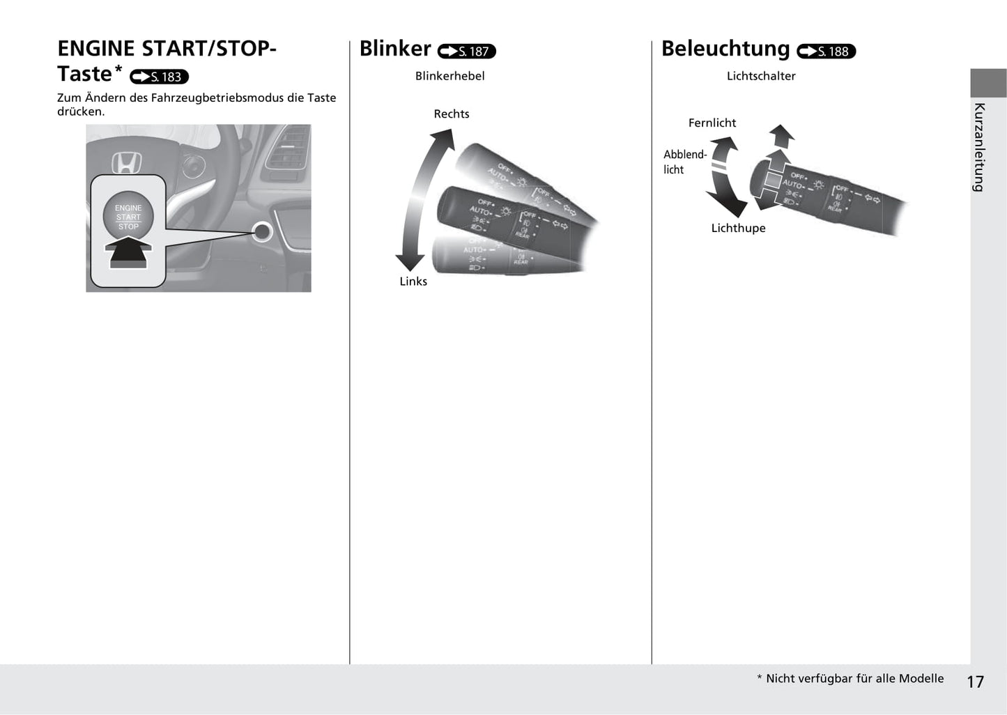 2019-2020 Honda HR-V Owner's Manual | German