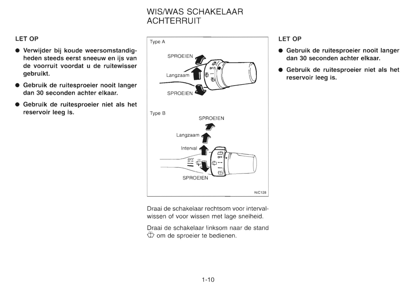 1997 Nissan Serena Owner's Manual | Dutch