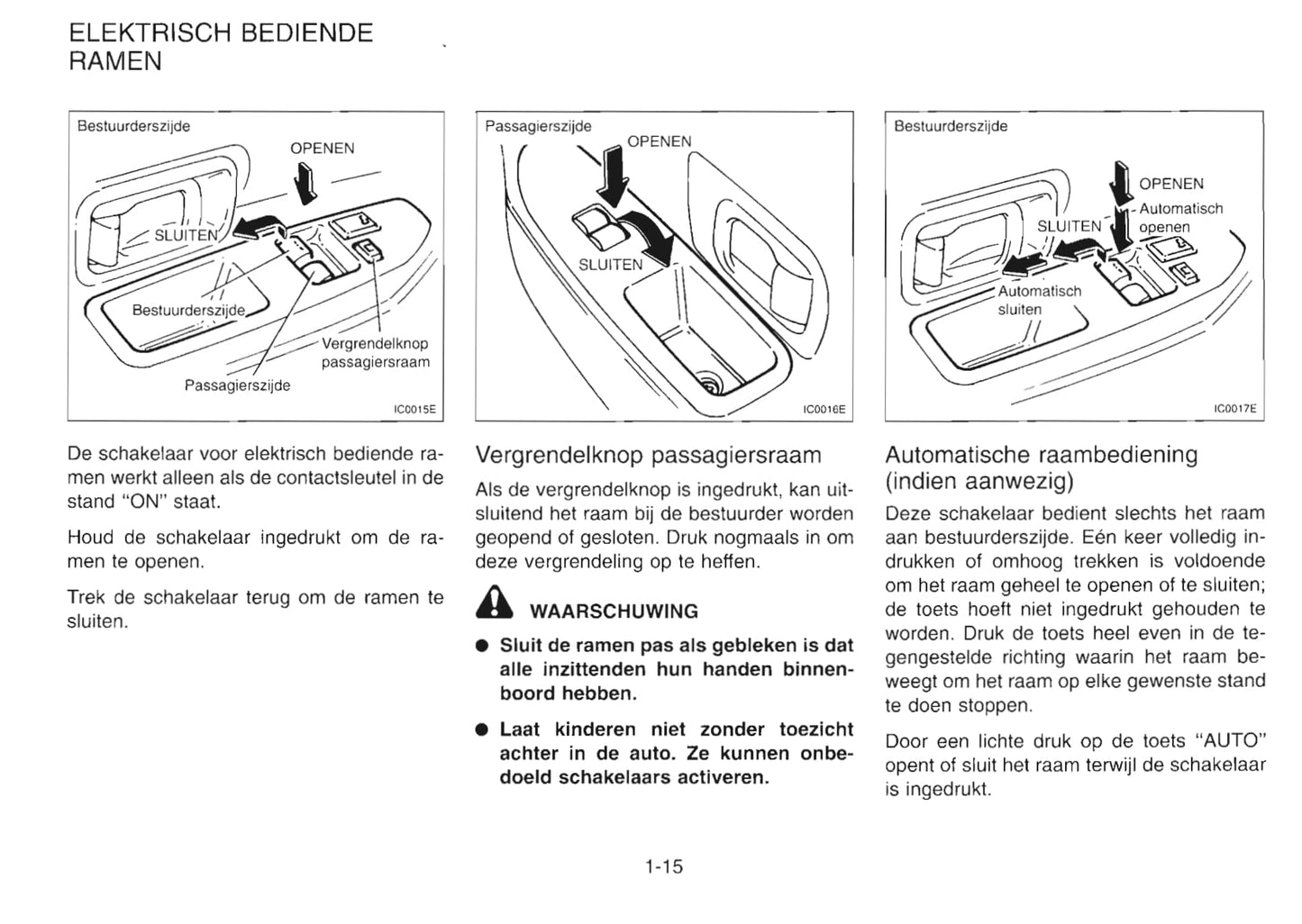 1997 Nissan Serena Owner's Manual | Dutch