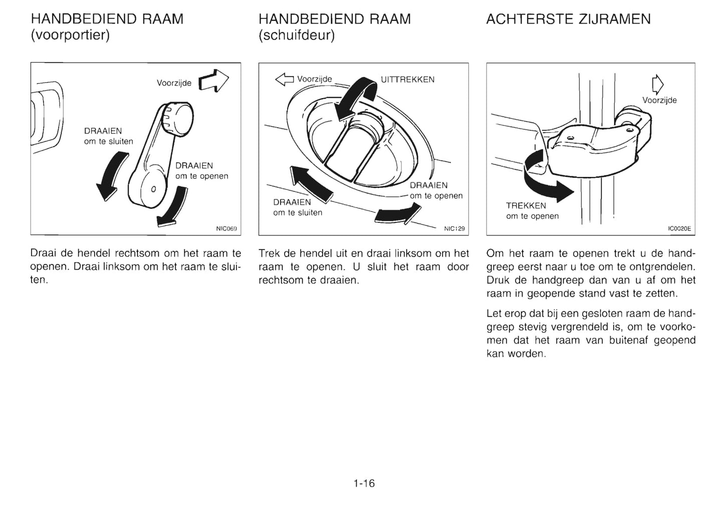 1997 Nissan Serena Owner's Manual | Dutch