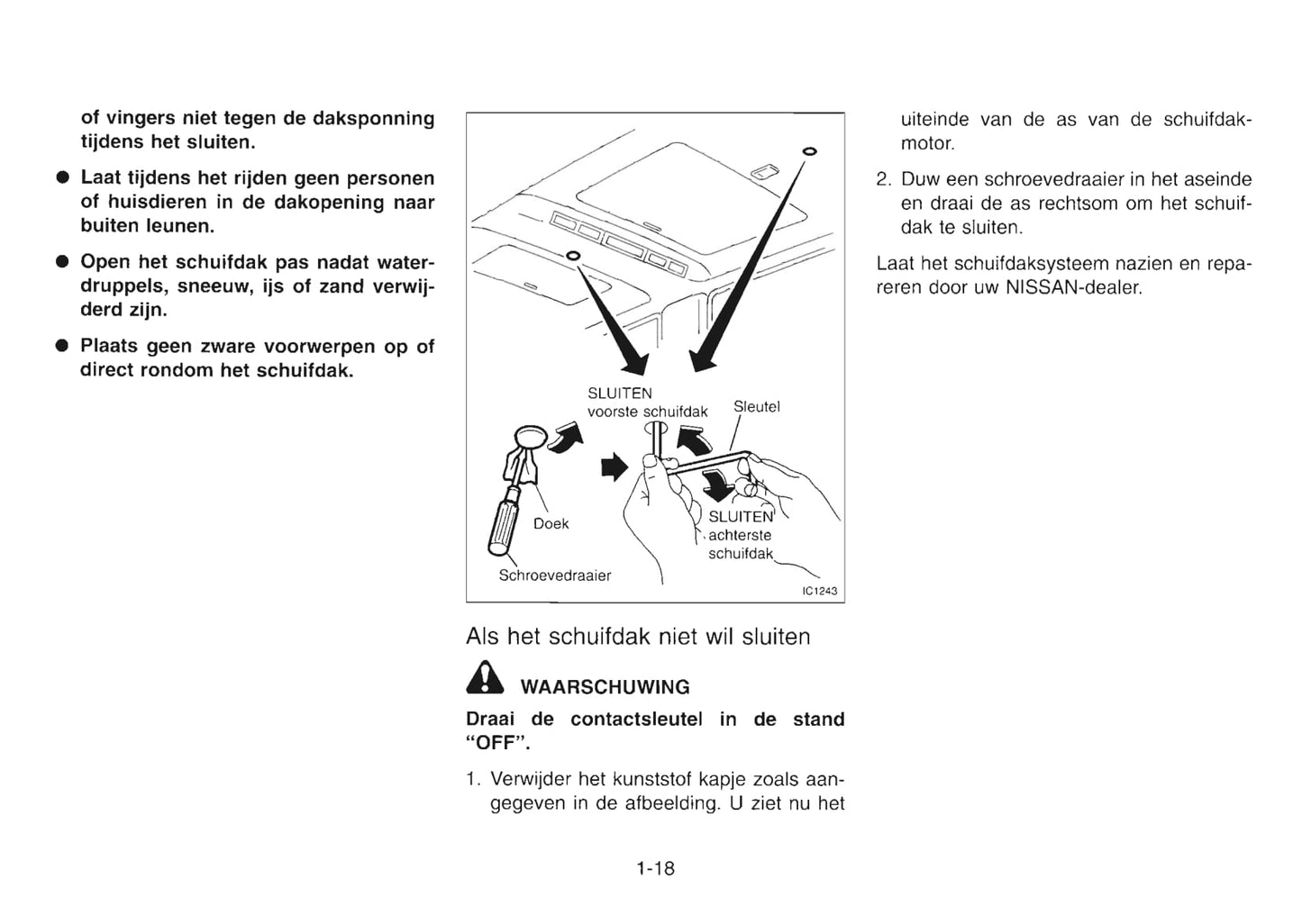 1997 Nissan Serena Owner's Manual | Dutch