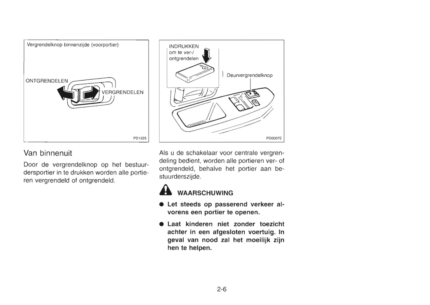 1997 Nissan Serena Owner's Manual | Dutch