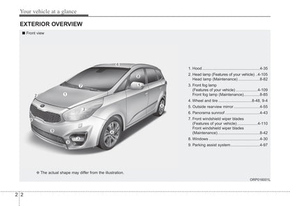 2017 Kia Rondo Gebruikershandleiding | Engels