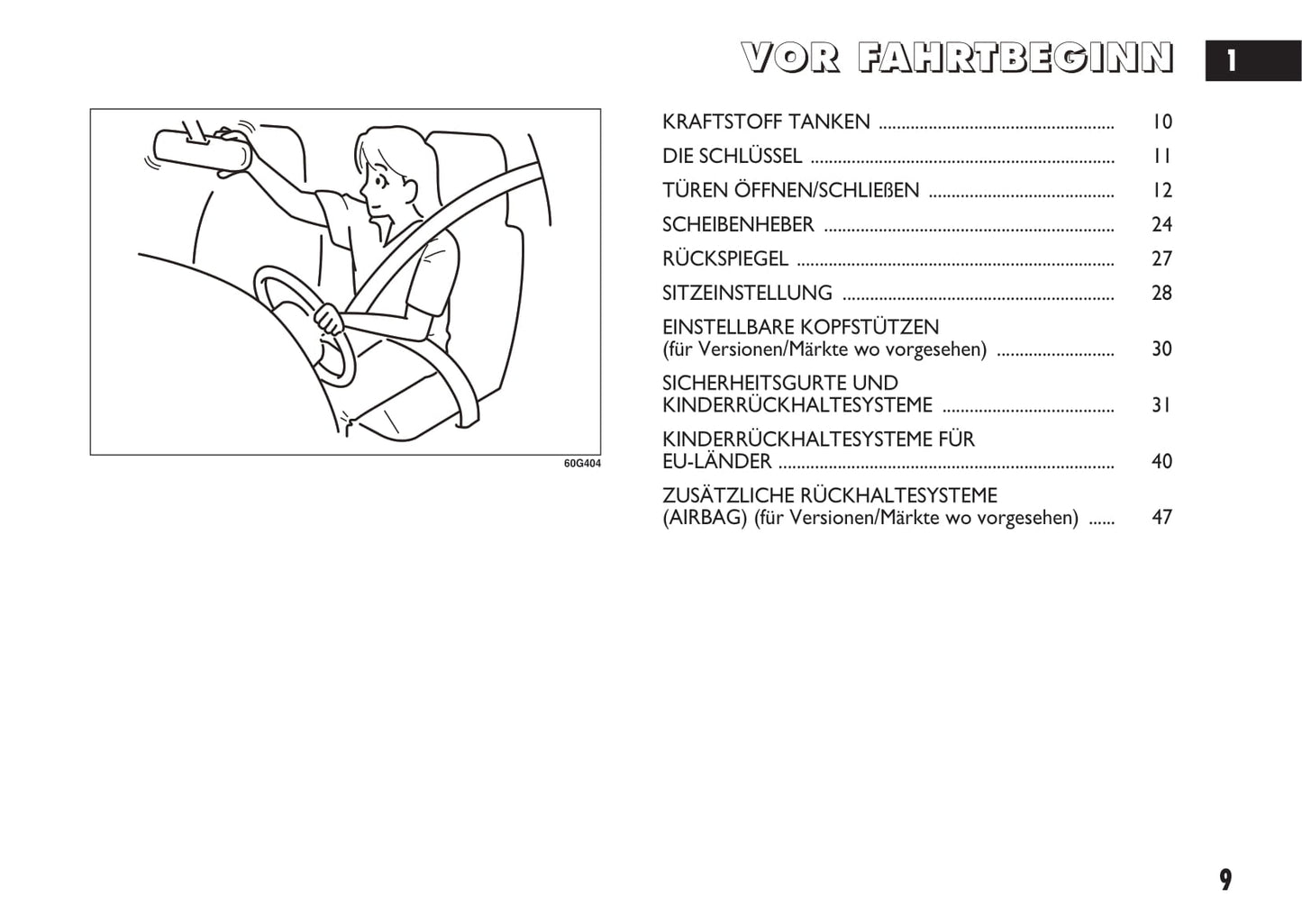 2010-2011 Fiat Sedici Owner's Manual | German