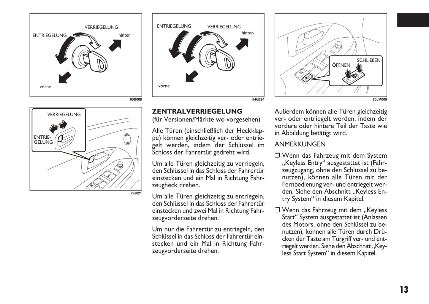 2010-2011 Fiat Sedici Owner's Manual | German