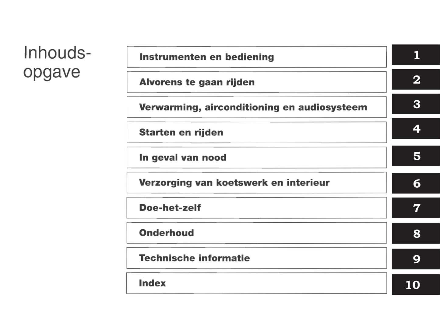 2001-2002 Nissan Primera Gebruikershandleiding | Nederlands