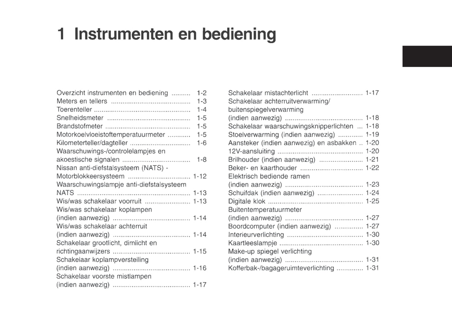 2001-2002 Nissan Primera Gebruikershandleiding | Nederlands