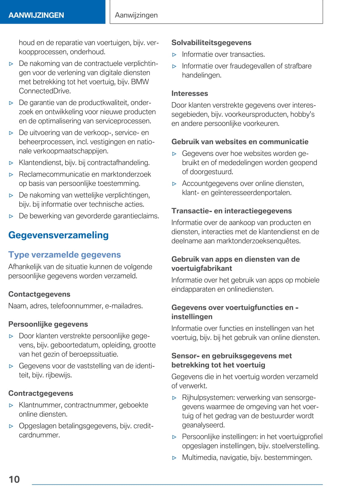 2020 BMW 7 Series Owner's Manual | Dutch